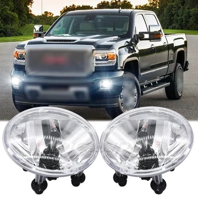 Luces antiniebla redondas delanteras de 4" pulgadas 6000 k con bombillas GMC Sierra 2500 3500 2015-2019 Foto 1 de 4