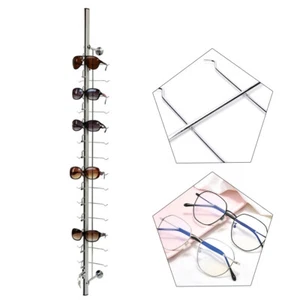 10PCS Aluminium Lockable 14 Frames Eyewear Sunglasses Eyeglasses Display Rod New - Picture 1 of 20
