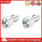 3 Ports 90W Car Charger Usb Qc3.0 30W Type-C Pd 30W Phone Charger (White)