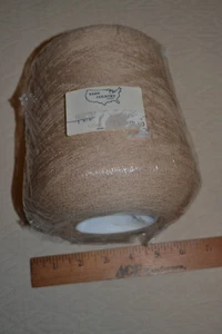 Yarn Country 80/20 wool/rayon yarn, 1.78 lb cone, sand (tan), sock weight - Picture 1 of 8
