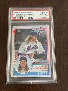 Noah Syndergaard 2018 Topps Chrome Mets Card #83T14, PSA 8 - Picture 1 of 2