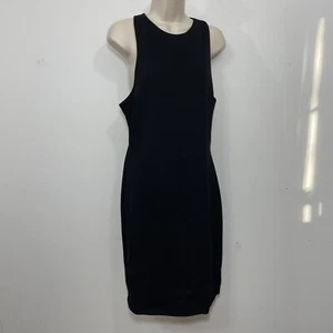 THEORY GEMMA SCHWARZ STRETCHIG STRICK MINIKLEID ETUIKLEID RACERBACK TIEF GESCHNITTEN SEITEN 12 - Bild 1 von 10