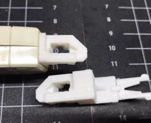 G1 Jetfire Transformers/Robotech 1/55 Gun grip hands Set 3D print White *no gun* - Picture 1 of 6