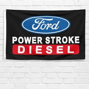 Ford Power Stroke Diesel 3x5 ft Flag Car Truck Racing Show Garage Banner - Bild 1 von 12