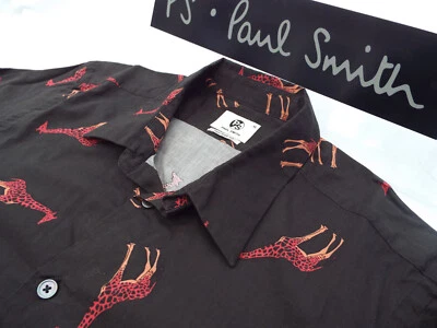 PAUL SMITH Mens Shirt 🌍 Size M (CHEST 40") 🌎 RRP £165+📮 GIRAFFE PRINT - image 1 of 4