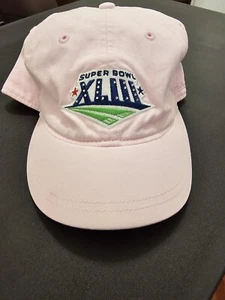 Reebok Super Bowl XLIII Hat Womens Adjustable Pink Strap Back Baseball Cap Bling - Picture 1 of 13