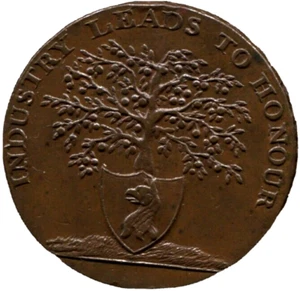 1796 GB Conder Half Penny - Gloucestershire - Newent - D & H 64 - Lot # CT 538 - Picture 1 of 9