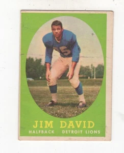1958 TOPPS FOOTBALL JIM DAVID DETROIT LIONS #13                   (#2) - Picture 1 of 2