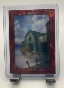 2023 Bob Ross Series 1 Dock Scene /25 Ruby Gemstone #54 by Cardsmiths - Picture 1 of 2