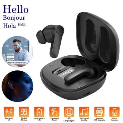 144+ Languages Translator Earbuds Bluetooth Two Way Real Time Smart Translation - Image 1 of 4