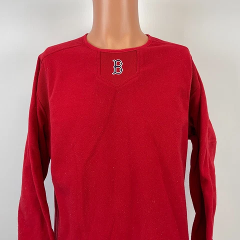 Majestic Boston Red Sox Embroidered Pullover Fleece Sweatshirt MLB Baseball M Cover