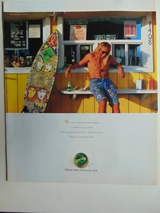 1992 Perrier Water Surfer Dude Shake Shack Laguna Beach vintage print ad - Bild 1 von 1