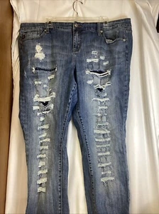 Torrid Blue Jeans Size 20 Distress Style Boyfriend Jeans - Picture 1 of 11