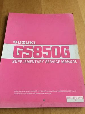 Genuine (OE) Suzuki GS850G 1982 Supplementary Service Manual 99501-38010-01E - Image 1 of 3