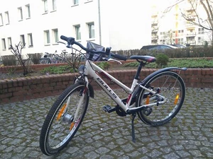 Kinderfahrrad 24 Zoll 3 Gang Nabenschaltung Nabendynamo Rücktritt Weiß Trapez - Bild 1 von 14