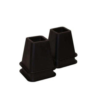 Paquete de 4 elevadores de cama negros Mainstays Home Management 5,25 pulgadas de alto NUEVO Foto 1 de 3