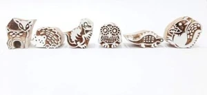 Floral Rosewood Wooden Printing Stamps DIY Fabric, Clay, Pottery Block - Picture 1 of 3