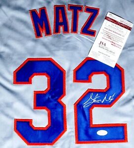 Steven Matz MLB Autographed New York Mets Baseball Collectable Jersey w COA JSA!