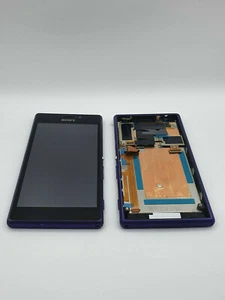 Genuine Sony Xperia M2 D2303 Display LCD Touch Screen with Frame Purple Screen NEW - Picture 1 of 5
