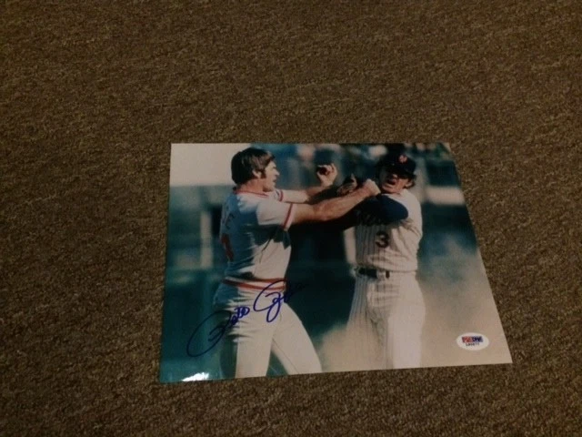 Foto autografiada de Pete Rose 8x10 PSA certificado de autenticidad y holograma postura de lucha Foto 1 de 1