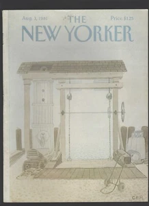 New Yorker Magazine COVER ONLY Aug 3, 1981 Charles E. Martin Boat Ramp - Picture 1 of 1