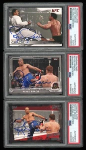 Royce Gracie 3 card lot PSA/DNA Certified Signed Autograph Auto Slabbed HOF - Picture 1 of 2