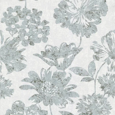 BREWSTER HOME FASHIONS 4019-86458 - Kala Light Blue Floral Wallpaper - Brewster AW86458