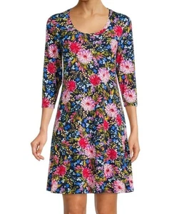 The Pioneer Woman Small 3/4 Sleeve A-Line Swing Dress Floral Soft Girls Women - Picture 1 of 9