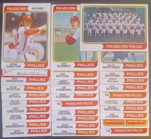 1974 TOPPS NEAR MASTER TEAM SET 30/31+ PHILADELPHIA PHILLIES SCHMIDT NM/MT 06204 - Picture 1 of 24