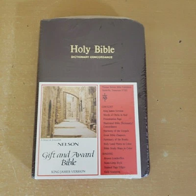 Brand NEW Vintage Holy Bible KJV Burgundy Nelson 162BR Red Leatherflex Sealed - Image 1 of 4