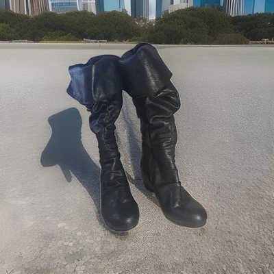 Bota holgada Bare Traps Valry negra para mujer talla 7M Foto 1 de 4