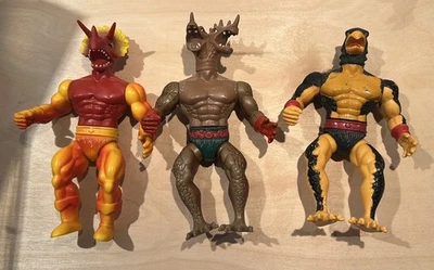 3 винтажные экшн-фигурки 1982 Warrior Beasts Hydraz, Kraven, Guana REMCO  - Изображение 1 из 4
