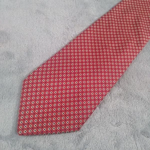 Brooks Brothers Makers Silk Tie Red Black White Geometric Extra Long - Picture 1 of 6