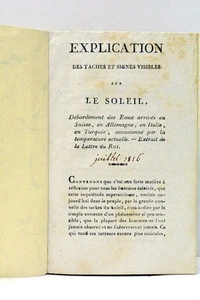 Taches observés sur le soleil depuis la découverte du telescope désastres 1816 - Imagen 1 de 6