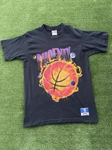Vintage 1993 Nutmeg Phoenix Suns Big Logo Fire Weltraum T-Shirt schwarz Größe M - Bild 1 von 10