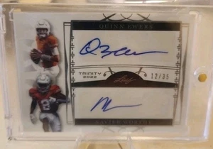 2022 LEAF TRINITY QUINN EWERS/XAVIER WORTHY ROOKIE/RC 2X-AUTO #12/35 - Picture 1 of 3