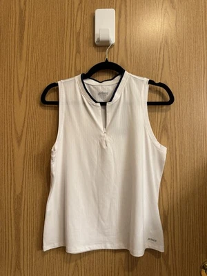 Camiseta sin mangas de tenis Prince para mujer, blanca talla grande Foto 1 de 4