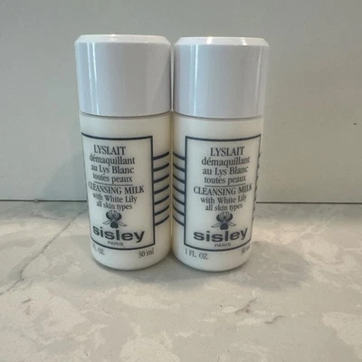2 x Sisley Leche Limpiadora con Lirio Blanco 1 fl oz / 30 ml Tamaño de Viaje Foto 1 de 2