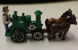 Vintage 99'IRS China Painted Lead Figurine Horse & Wagon 1.25", Choir Boy, Farme - Picture 1 of 9