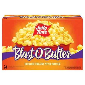 JOLLY TIME Blast O Butter Microwave Popcorn, 24 Ct (3.2 oz. Bags) Gluten-Free - Picture 1 of 3