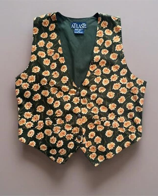 Colete Girassol Anos 90 Grunge Floral Tamanho Grande Vintage Flor Cottagecore - Imagem 1 de 4