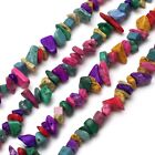 Multicolor Howlite Chip Beads 32” Strand 5~8mm Jewelry Making Bulk