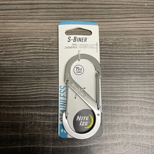Nite Ize S-Biner #4 Stainless Steel Dual Carabiner 75lb - Picture 1 of 4
