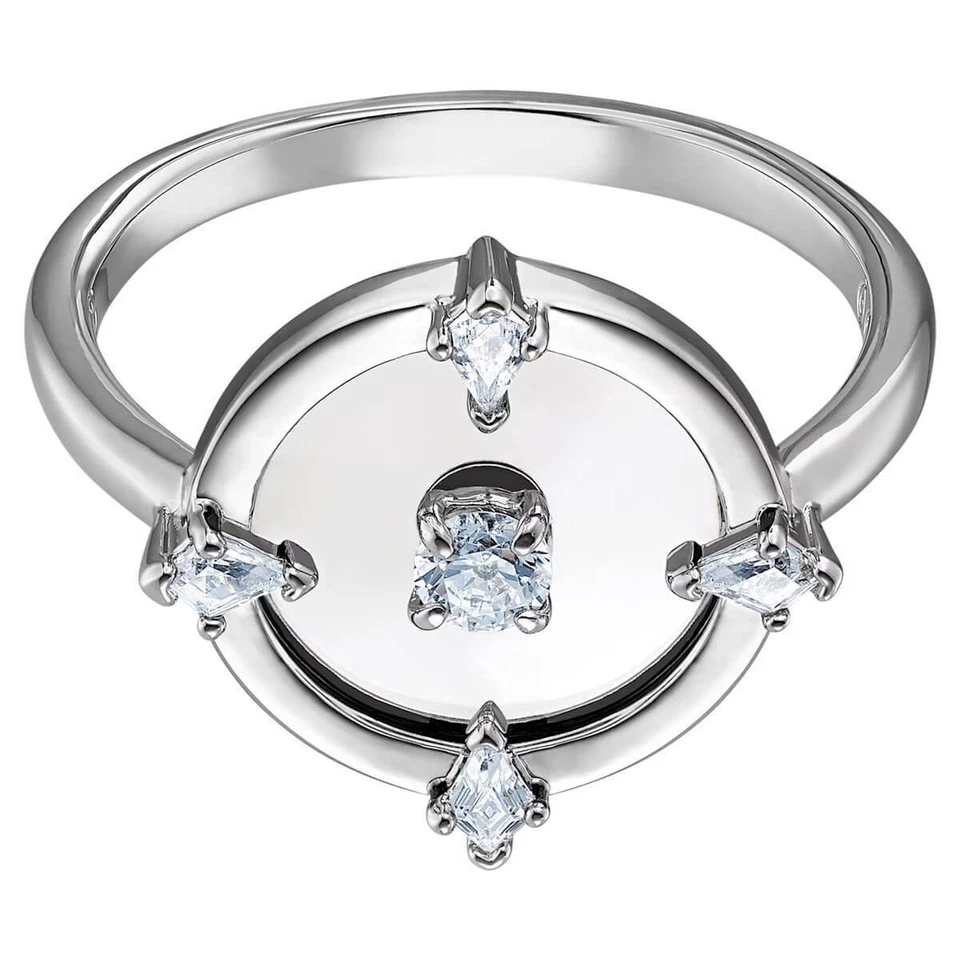 Swarovski Women's Ring North White Rhodium Plated Size 60 5552879