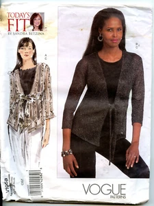 Cardigan & Tank Top Vogue Pattern - Sandra Betzina - OSZ All Sizes from 32-55 - Imagen 1 de 2