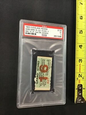 ⚾ 1923 Walter Johnson Baseball Ticket Stub - PSA 5 Ex 🧢 - Image 1 of 3