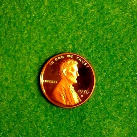 1976 - S  PROOF  Lincoln  Memorial Cent   PROOF + Removed From Proof Set    FSH Cover