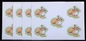 Vintage 1980s Hallmark Package of Rabbit Stickers, Seals. 4 Sheets. USA Made - Picture 1 of 2