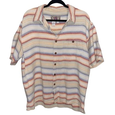 Рубашка мужская Territory Ahead на больших пуговицах льняная для лагеря на открытом воздухе винтажная Gorpcore - Изображение 1 из 4