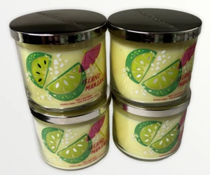 (4) Bath & Body Works 3-Wick Candles 14.5oz. ISLAND MARGARITA Mandarin Mango - Picture 1 of 2